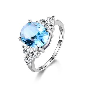 Sterling Silver Blue Topaz Ring